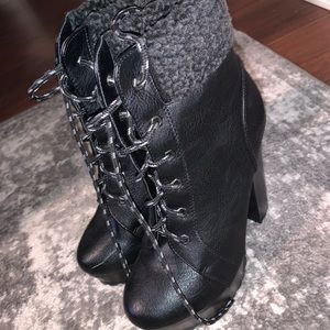 Lace-up booties
